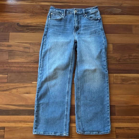 Quince Denim - Quince comfort stretch high rise relaxed straight jeans size 28